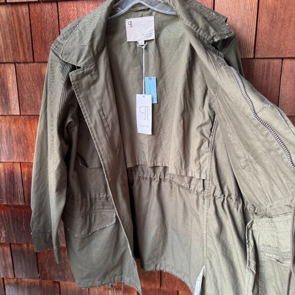 NWT Anthropologie by Pilcro Olive Green Utility/Military Jacket in Women's 1X - Picture 8 of 16